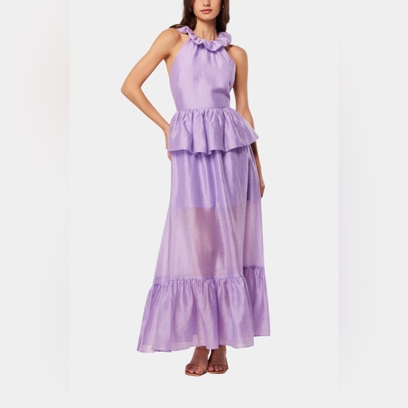 Elliatt NWT Purity Peplum Maxi Dress in Lilac Purple Size Small - Picture 3 of 10